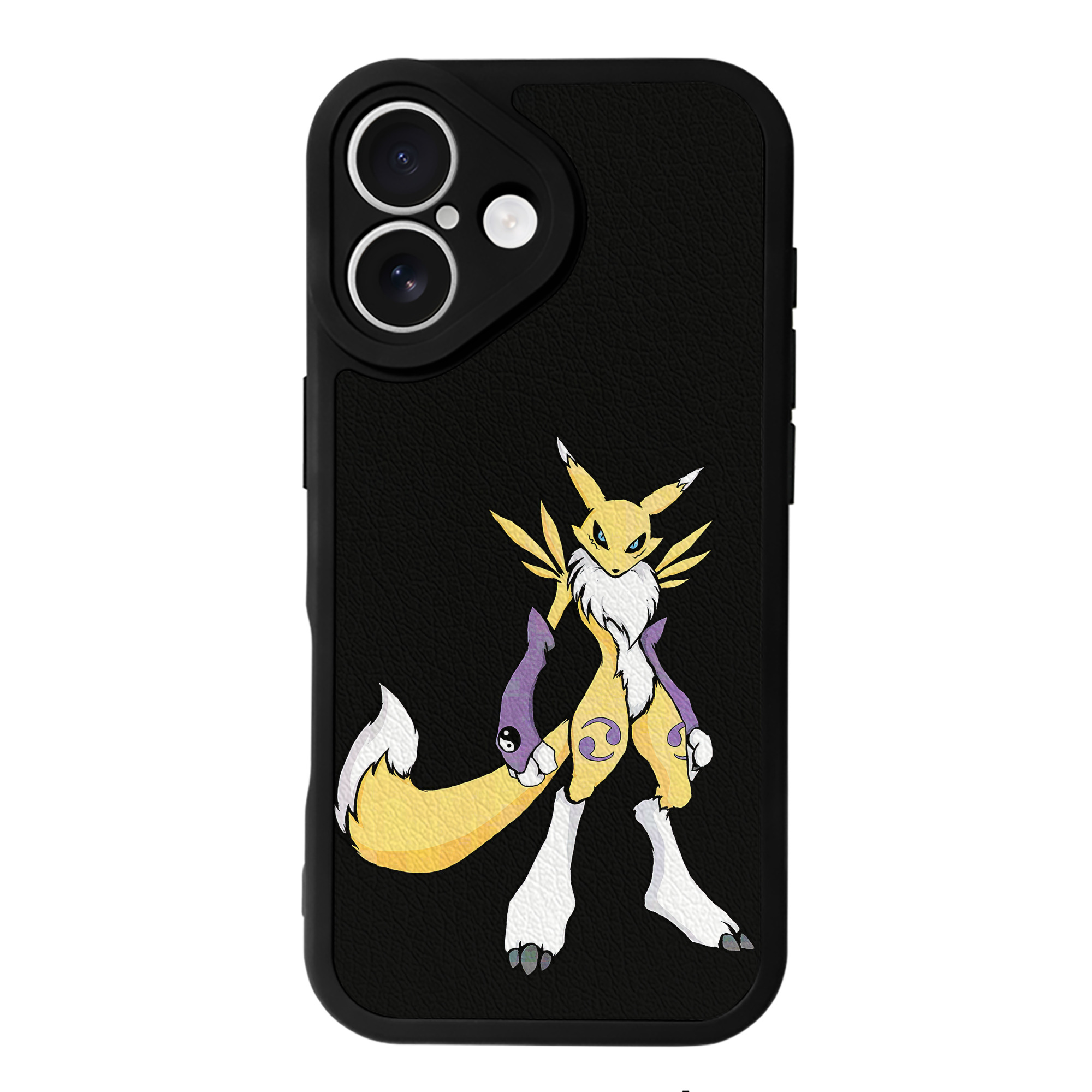 （画像用） Digimon デジタルモンスター/デジモン 【iPhone 16シリーズ対応】シリコンスマホケース（レザー調） 材質：シリコン